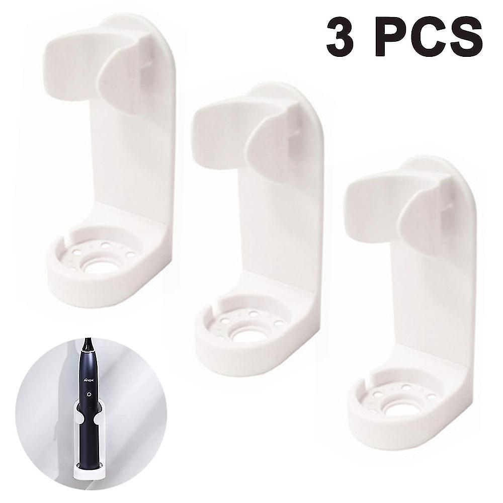 3 Pack Electric Toothbrush Holder Toothpaste Rack For Bathroom Shower， Wall Mounted Adhesive Hanging Toothbrush Organizer Stand