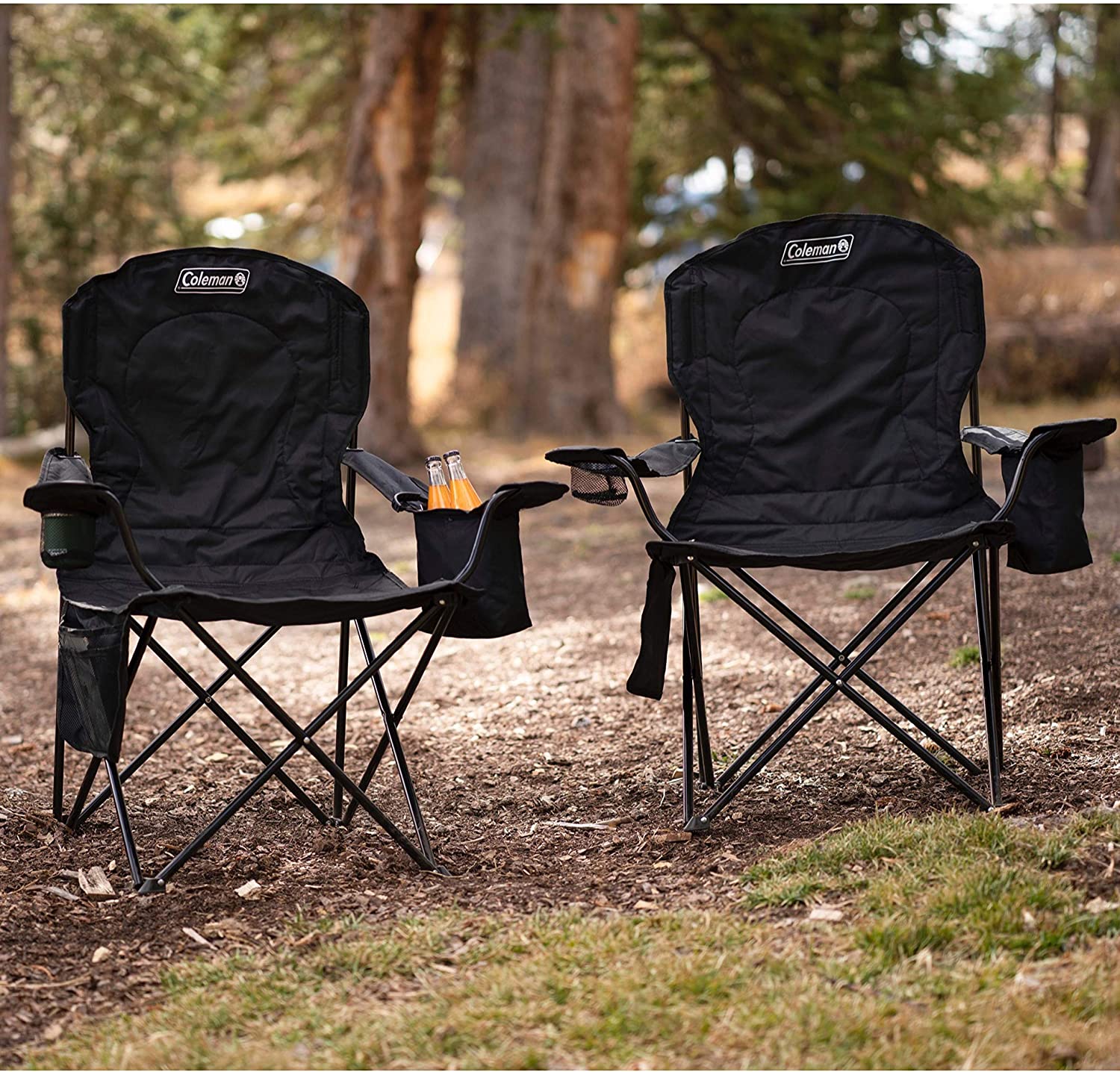 Coleman Camping Chair with Built-in 4 Can Cooler， Black #1