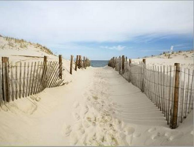 Quiet Beach， Scenic Stretched Canvas Wall Art by Stephen Mallon Sold by ArtCom