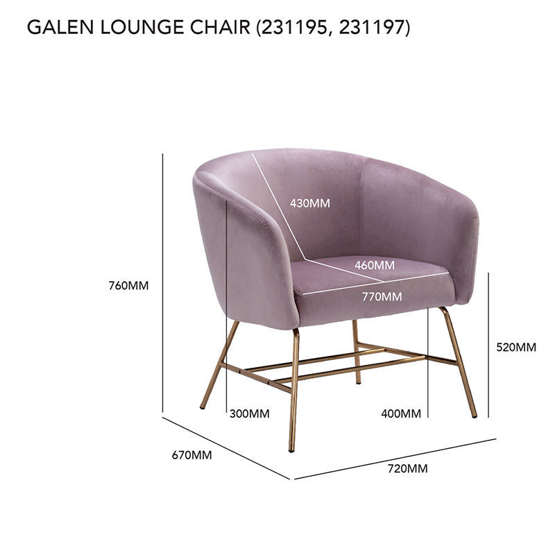 GALEN Lounge Chair - Ash Grey