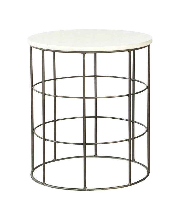 Coaster Home Furnishings 18.25 Marble Round Accent Table with Marble Top