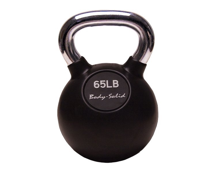 Body-Solid Premium 65 lb Rubber Coated Kettlebell