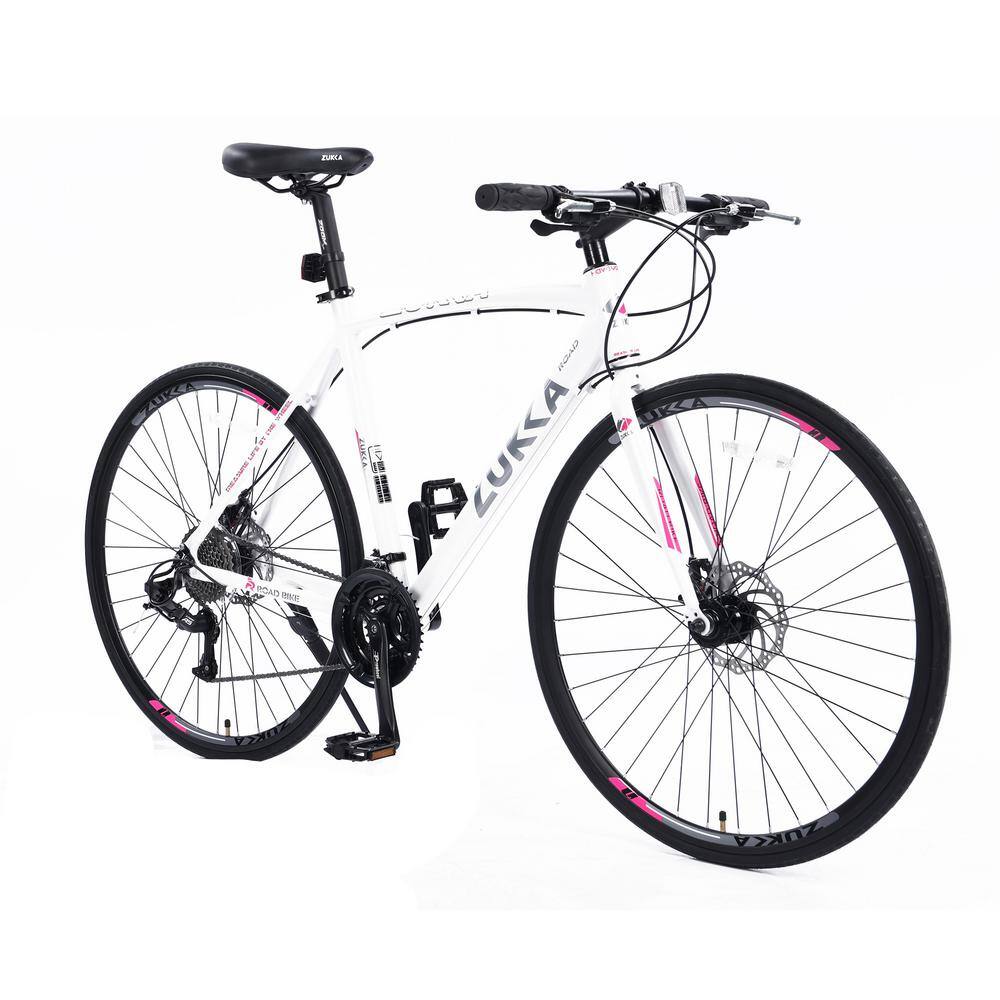 28 in. Brake Bicycle For Men Women's City Bicycle White HP-24.5-W