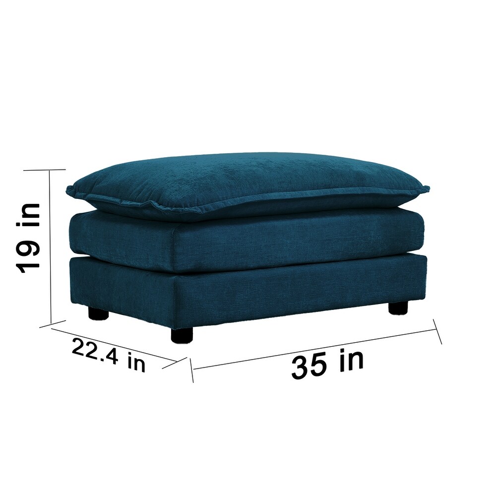 3 tier Cushion Sectional Sofa Chenille Free Combination Recliner Couch  Living Room Square Arm Corner Loveseat with 5 Pillows