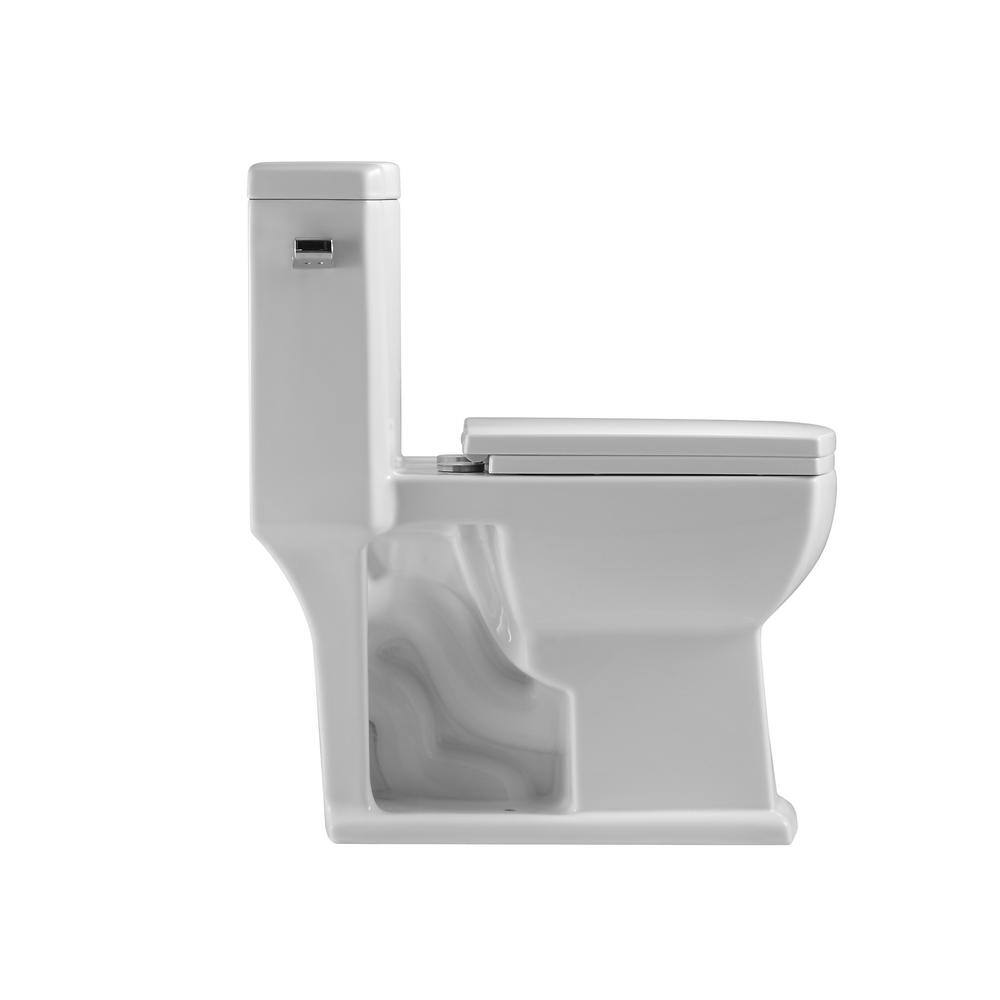 innoci-usa Block II 1-piece 1.27 GPF High Efficiency Single Flush Round Toilet in White Seat Included 81170i