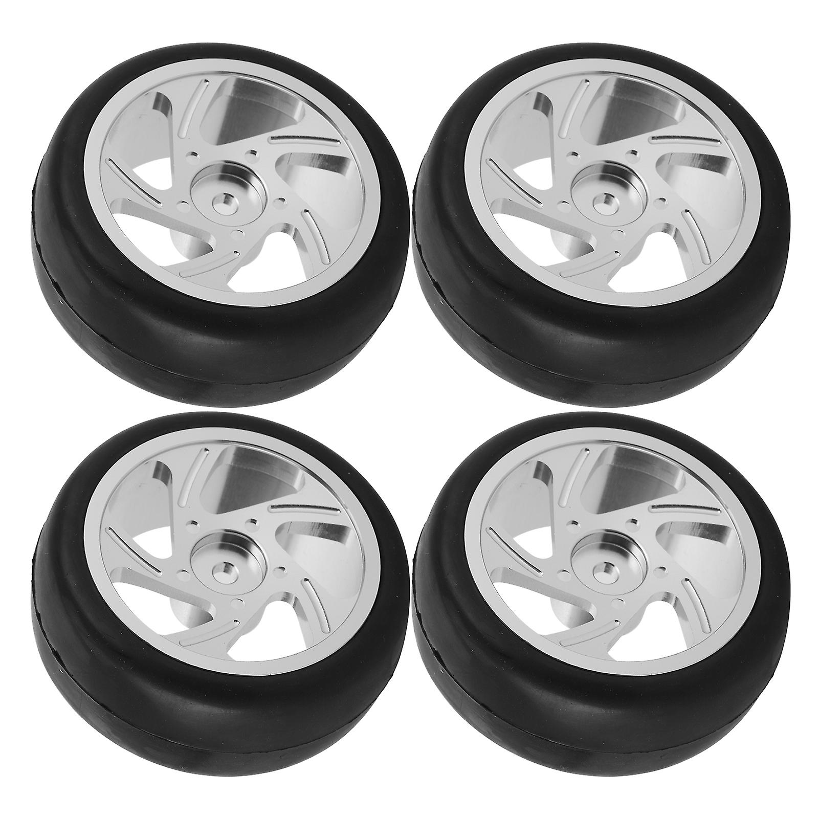 63mm Remote Control Metal Wheel Hub Rubber Tires With Adapter For Wpl D12 Rc Truck