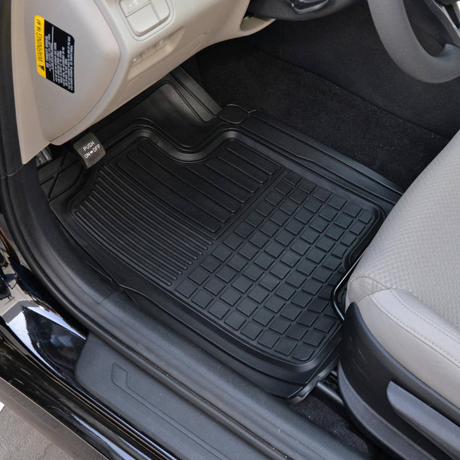 Motor Trend All Weather Semi-Custom Heavy Duty Rubber Floor Mats for Auto Car Truck SUV