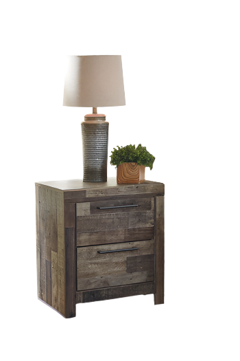 Derekson Multi Gray Nightstand