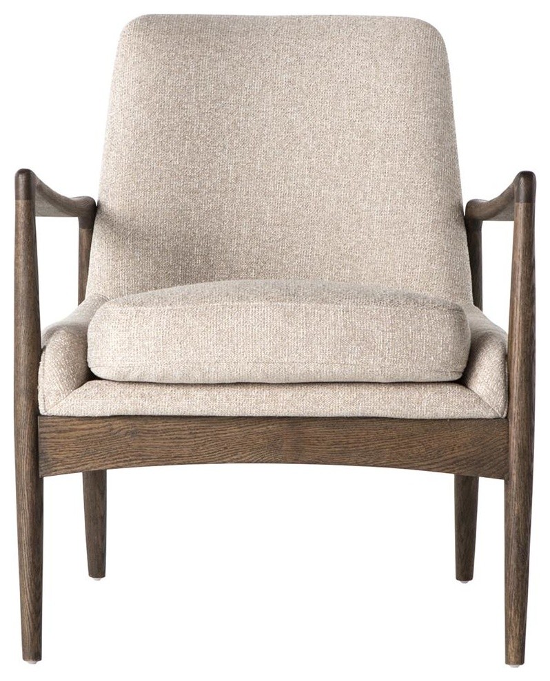 Braden Mid Century Modern Upholstered Club Chair   Midcentury   Armchairs And Accent Chairs   by Zin Home  Houzz