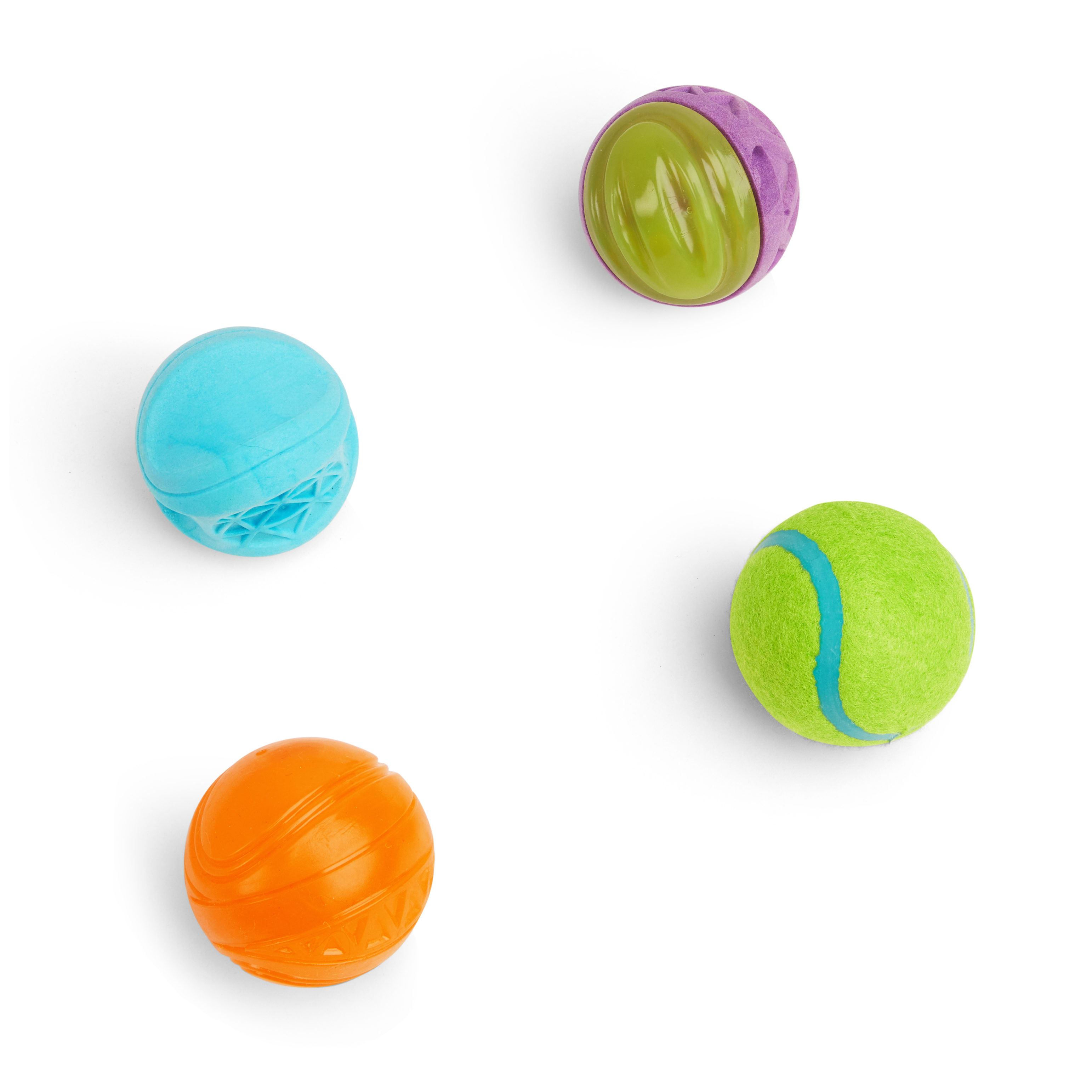 Leaps  Bounds Multi Balls Dog Toy， Pack of 4