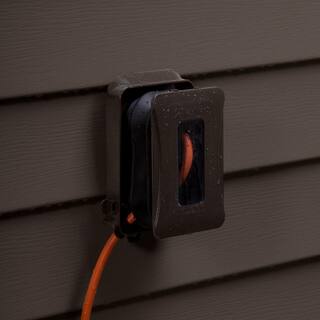 TAYMAC N3R Polycarbonate Bronze 1-Gang Expandable Weatherproof In-Use Electrical Outlet Cover for Outdoor Outlet ML450Z