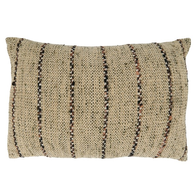 Saro Lifestyle Saro Lifestyle Cotton Pillow Cover With Thin Stripe Design