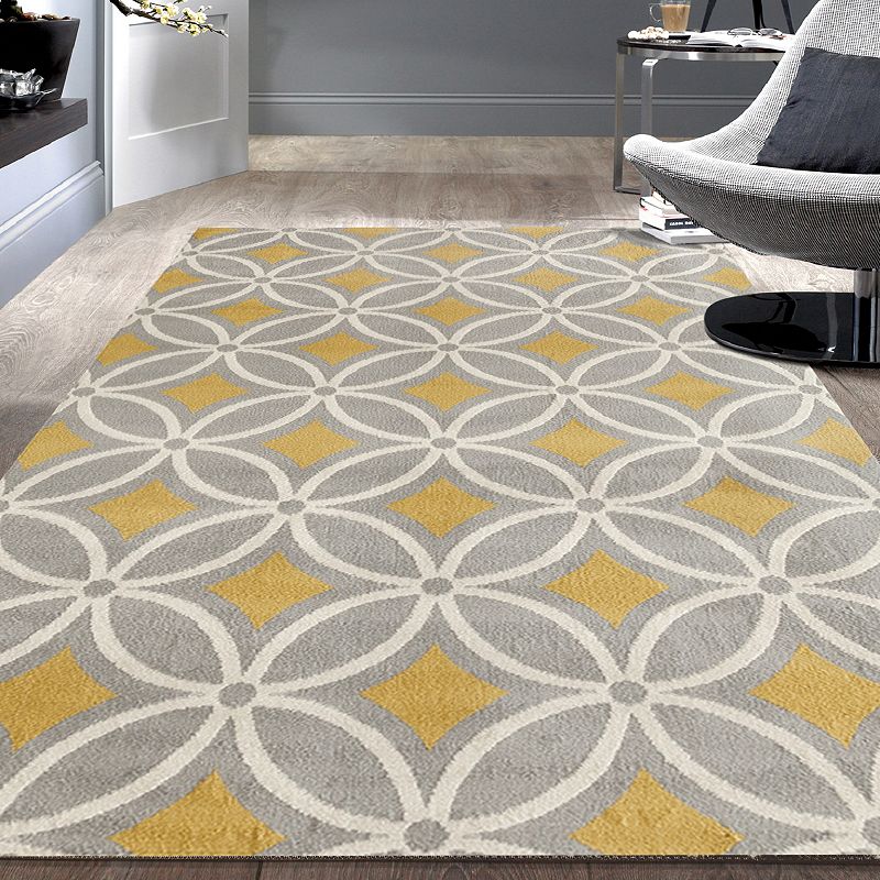 World Rug Gallery Newport Contemporary Trellis Chain Area Rug