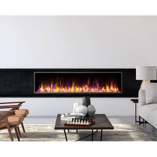 Dynasty Fireplaces 64 in. Harmony Built-in LED Electric Fireplace in Black Trim DY-BEF64