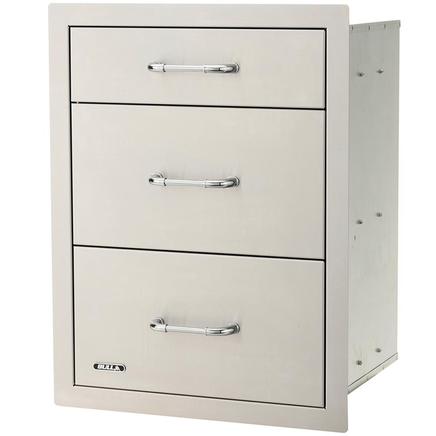 Bull 21-Inch Stainless Steel Triple Access Drawer