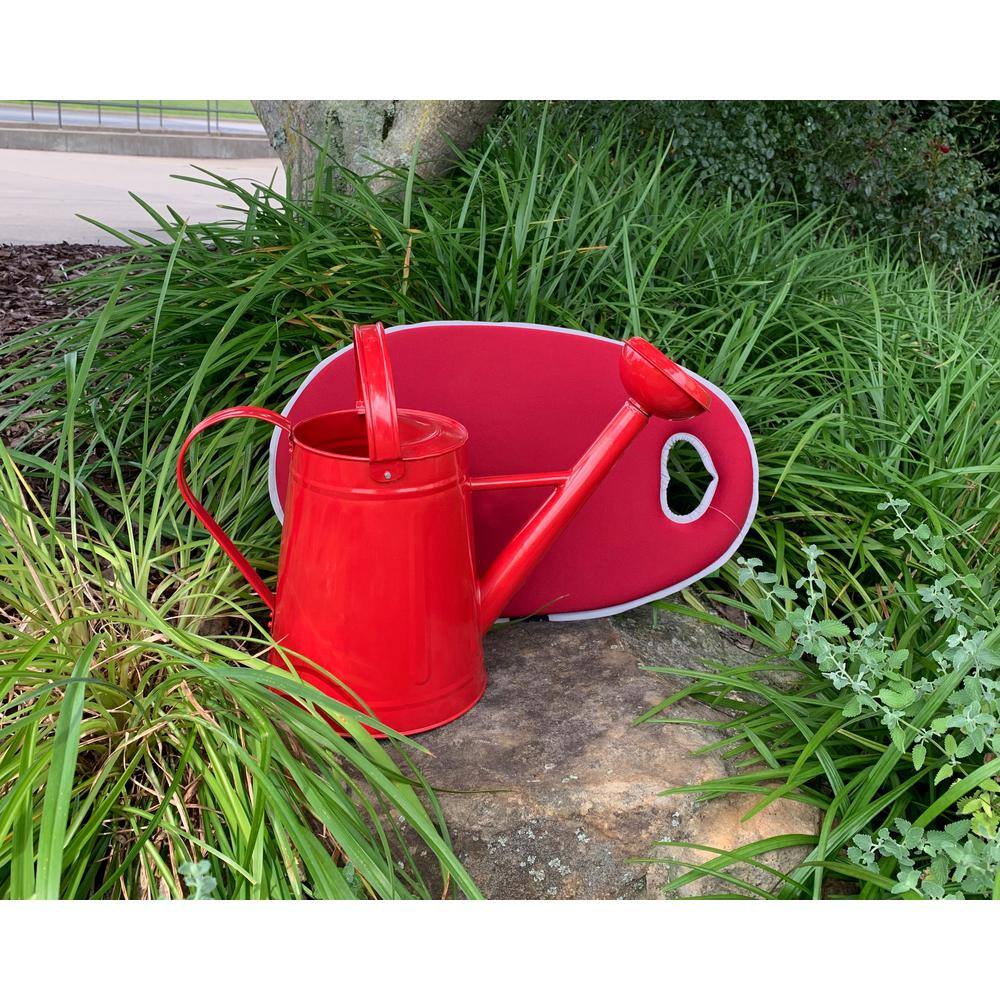 1.2 Gal. Red Traditional Watering Can with Red Memory Foam Kneeling Cushion 36-3180R