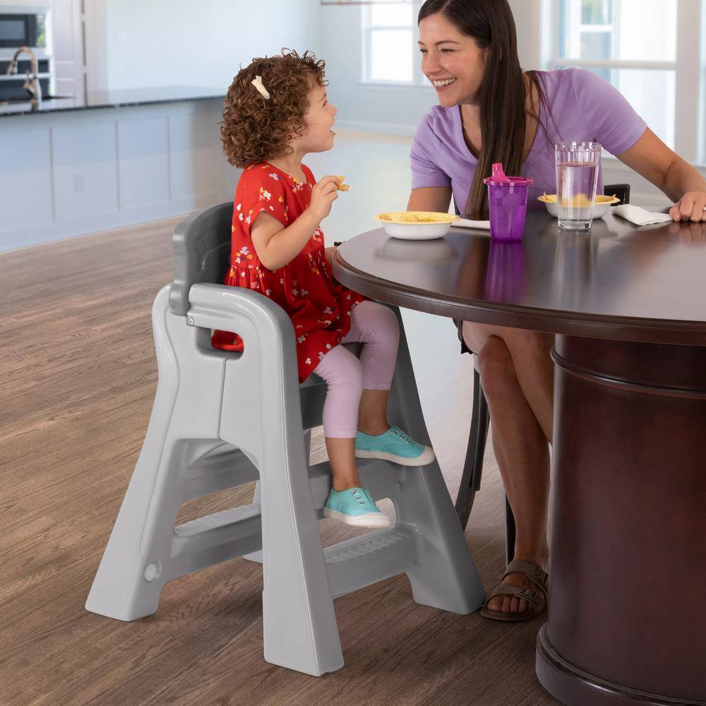 Simplay3 Gray Booster Kids Dining Chair 421010-01