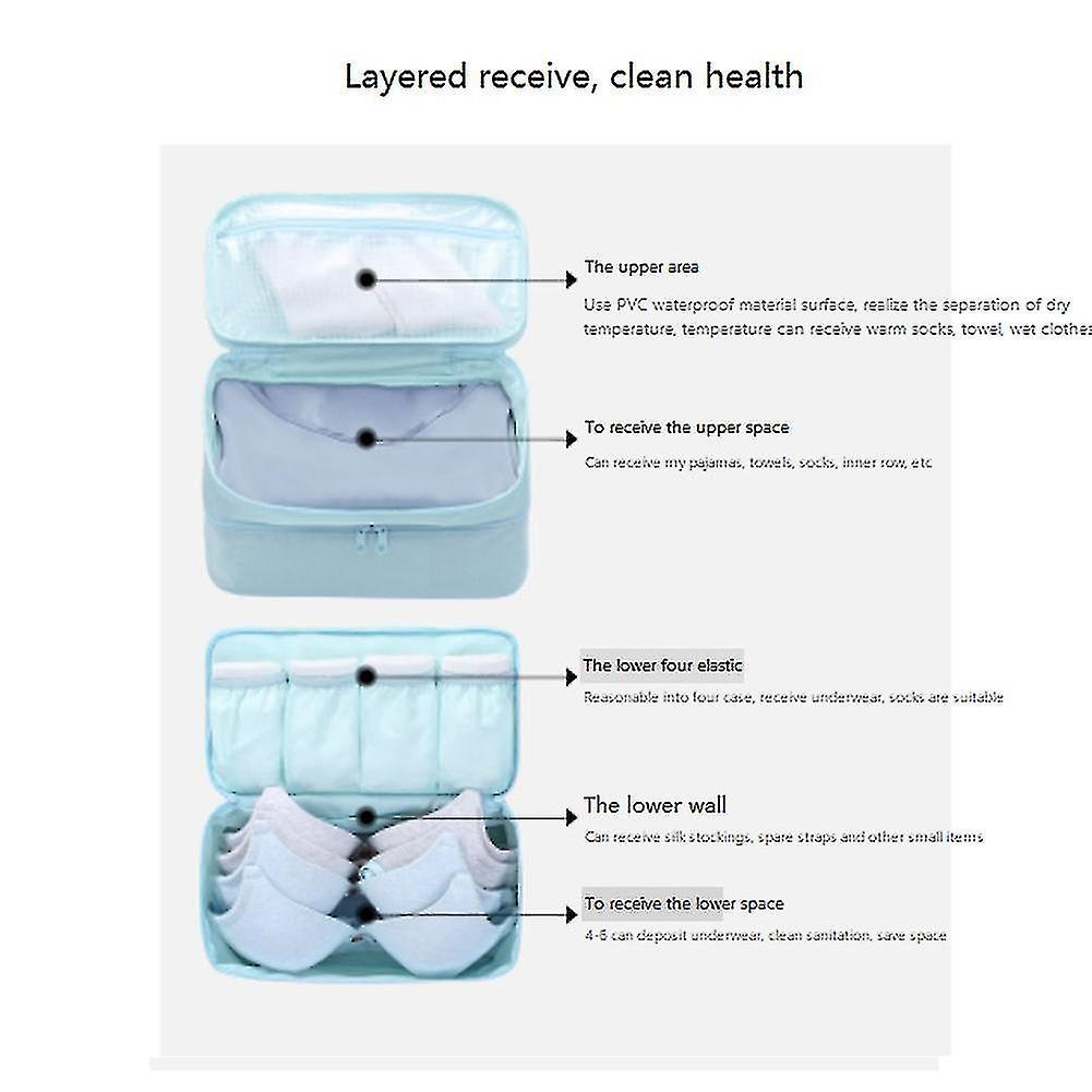 Travel Packing Square Underwear Organizer Clothes Bag Luggage Capacity Visible Mesh Waterproof