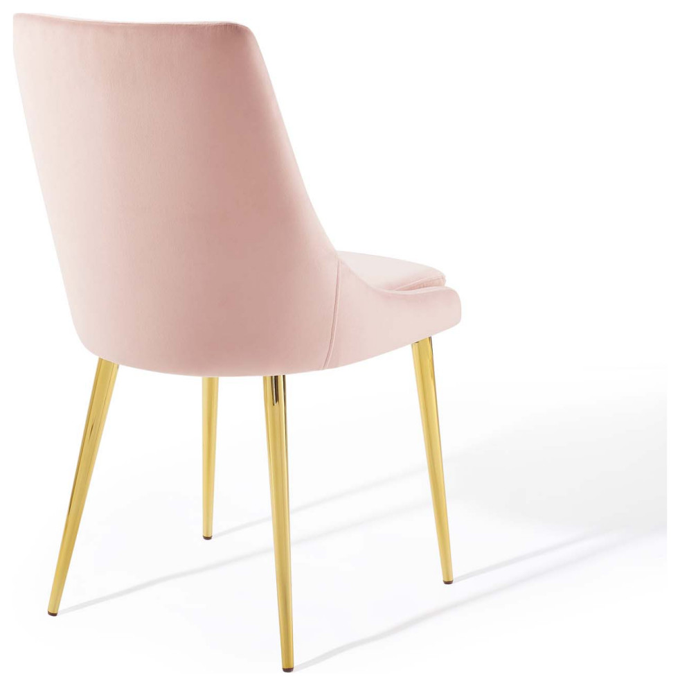 Viscount Modern Accent Performance Velvet Dining Chair   Midcentury   Dining Chairs   by ShopFreely  Houzz