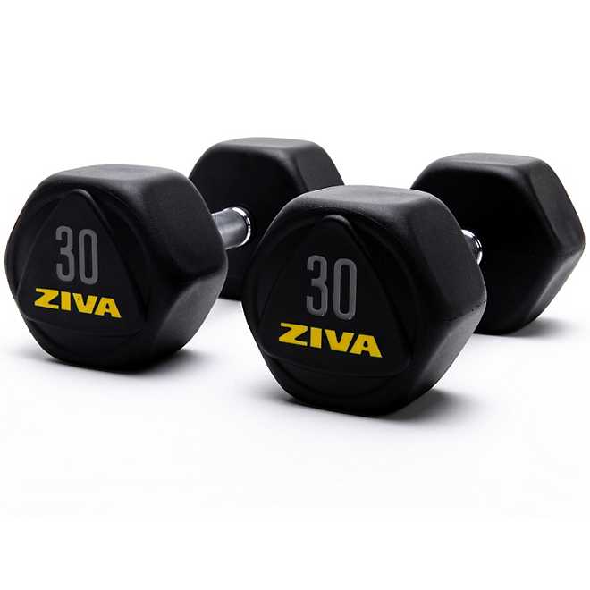 ZIVA Hexagon Weight Lifting Dumbbell Pair