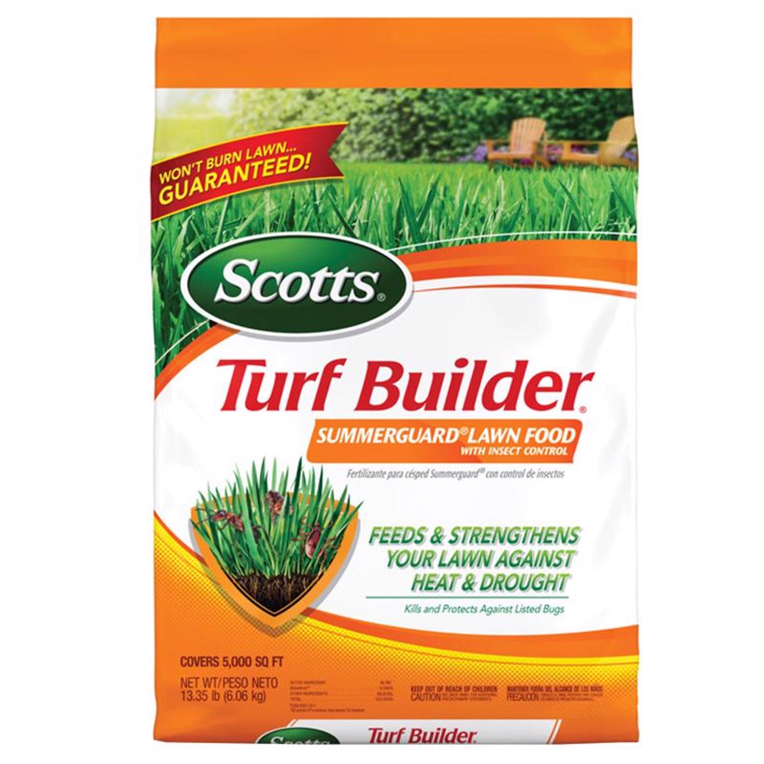 Scotts Turf Builder SummerGuard Insect and Grub Control Lawn Food For All Grasses 5000 sq ft