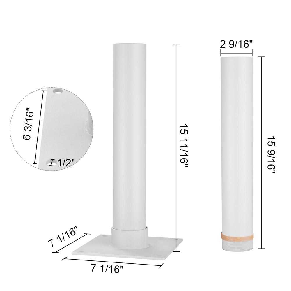 Yescom Telescopic FlagPole Deck Mount 16