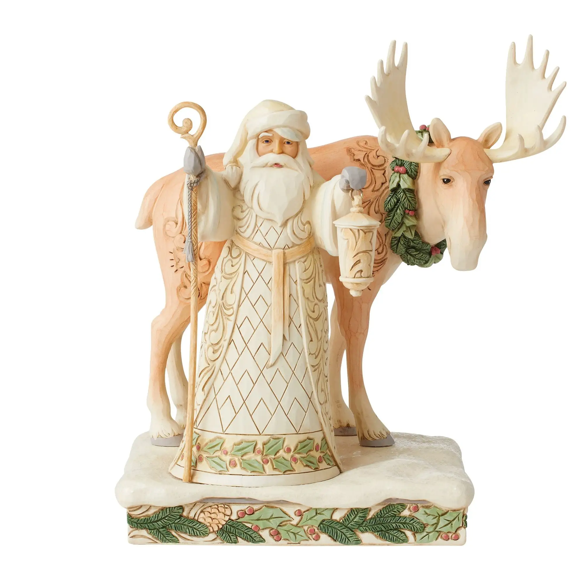 White Woodland Santa/Moose