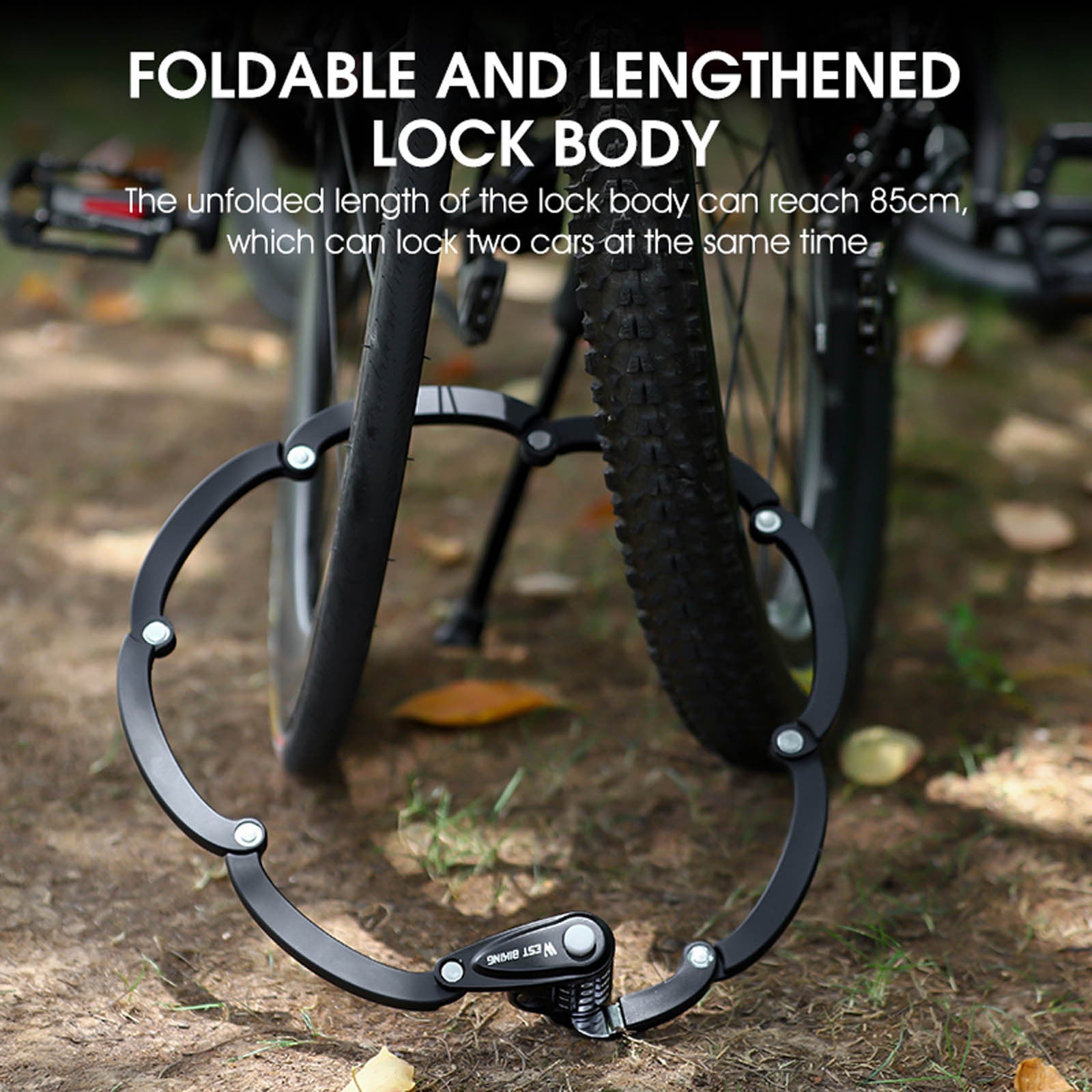 Utoimkio Bicycle Combination Lock Folding Lock Portable Bicycle Folding Lock