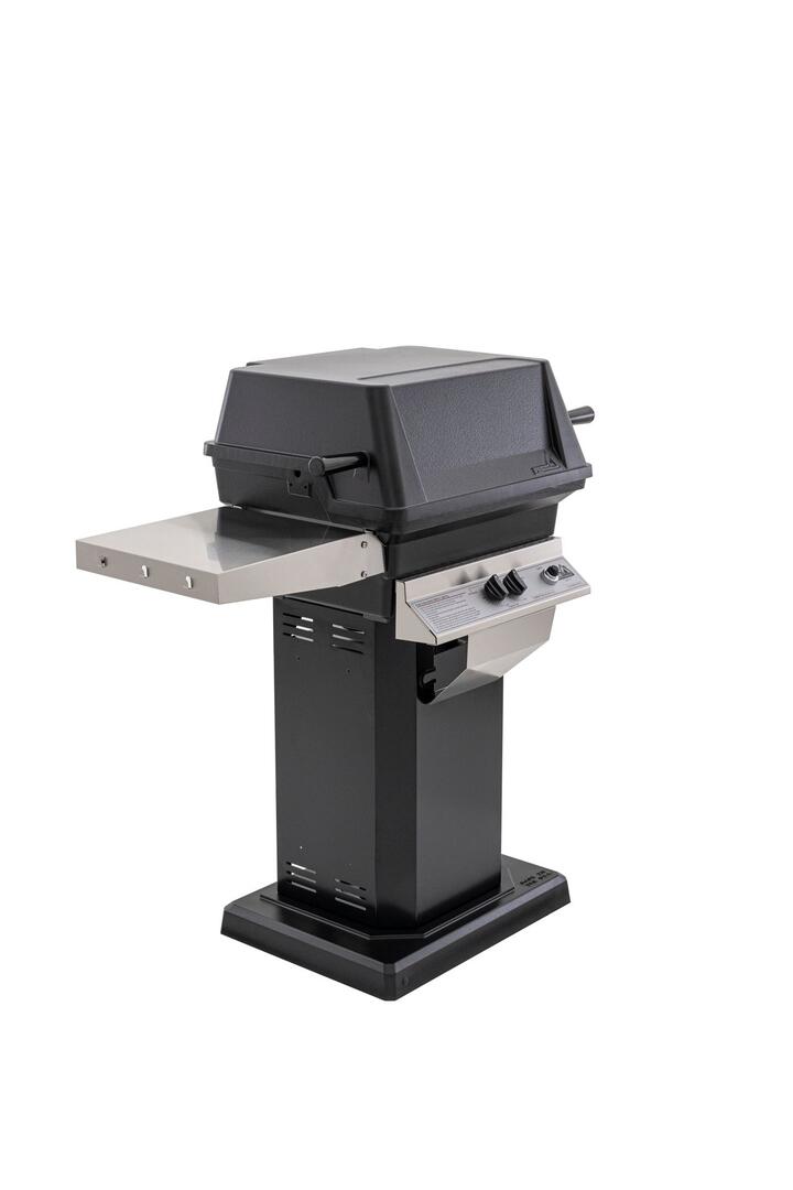 PGS ABPED-ANB Mounting Kit with ABPED Black Powder Coats Pedestal and ANB Flat Patio Base (Grill Head Not Included)