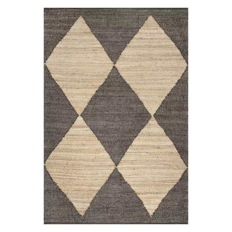 nuLOOM Pandora Diamond Jute Area Rug