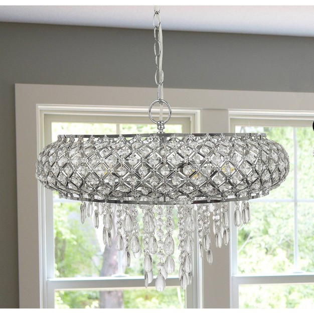 Tiered Crystal Glass Hanging Chandelier Chrome River Of Goods