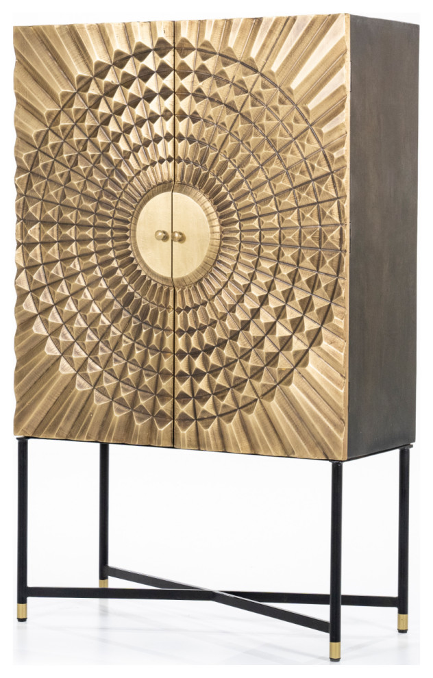 Gold Maximalist Cabinet  Eleonora Noa   Contemporary   Accent Chests And Cabinets   by Oroa   Distinctive Furniture  Houzz