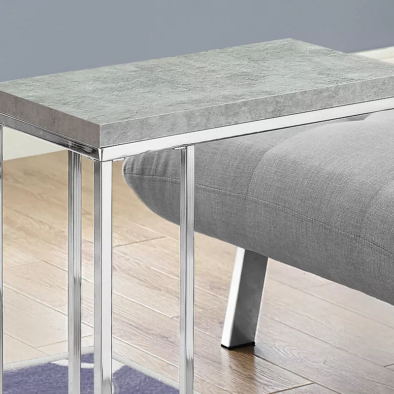 Monarch Contemporary C-Shape Accent End Table