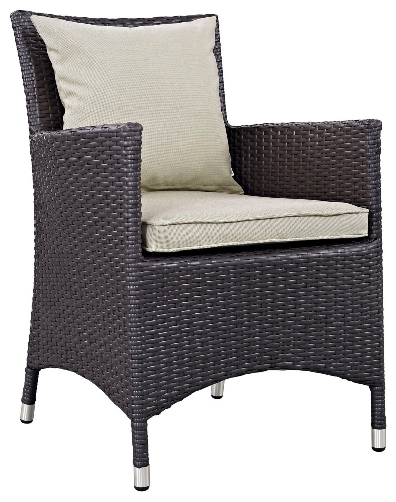 Modway Convene 4 Piece Outdoor Patio Dining Set   Tropical   Outdoor Dining Chairs   by PARMA HOME  Houzz