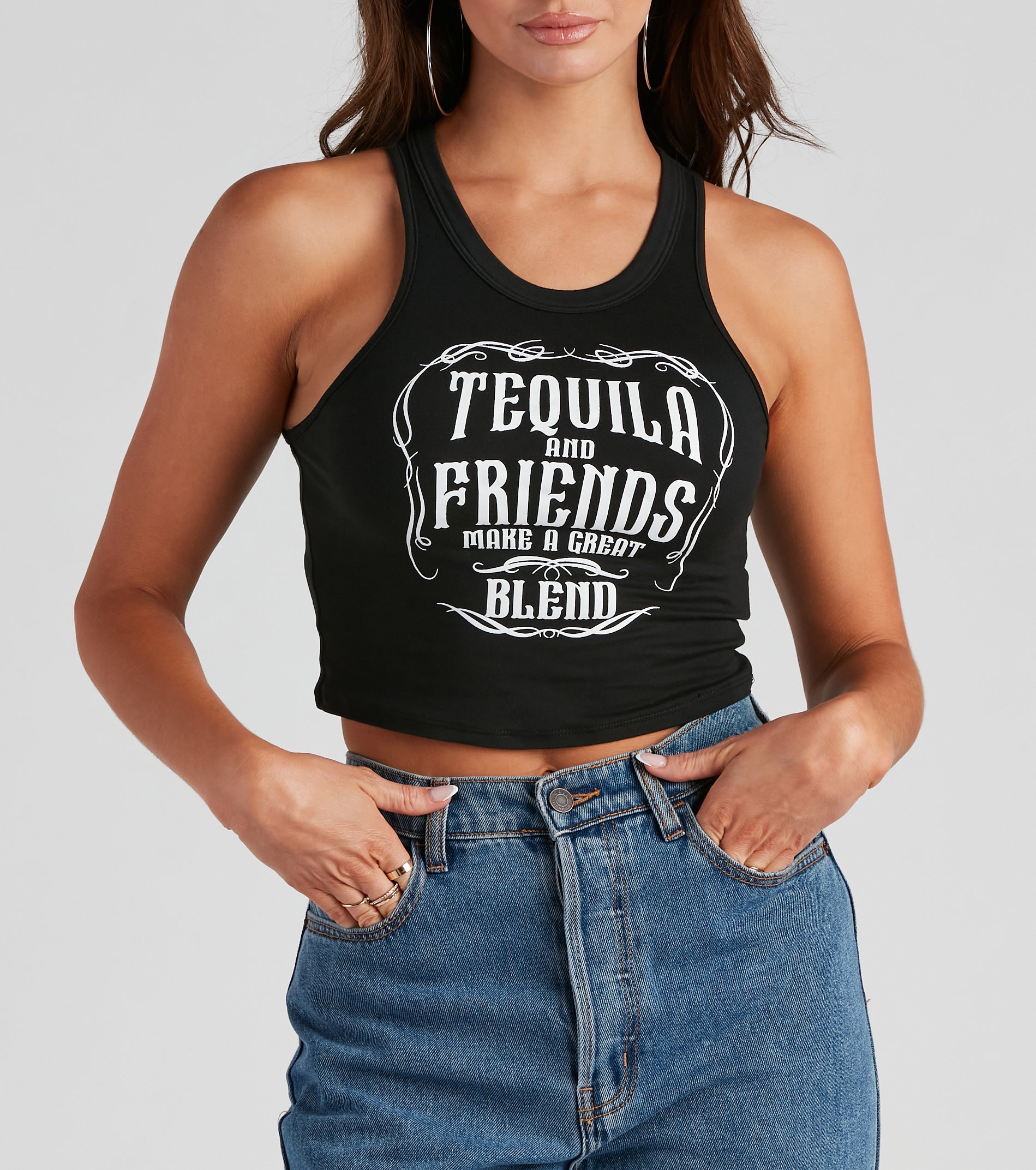 Take A Shot Tequila Graphic Tank Top