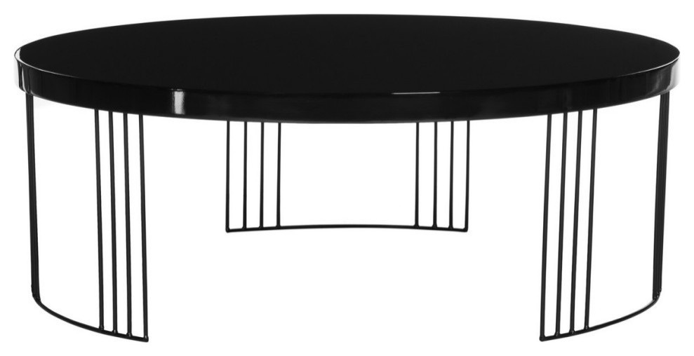 Malynn Mid Century Scandinavian Lacquer Coffee Table  Black   Transitional   Coffee Tables   by Rustic Home Furniture Deco  Houzz