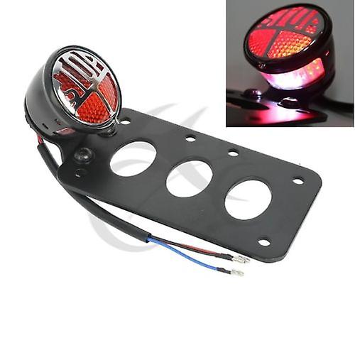 Born Pretty Aluminum Side Mount License Plate Bracket Brake Taillight For Harley Motorbike