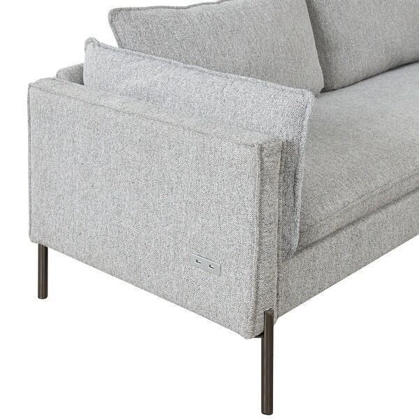 3 Seat Linen Fabric Upholstered Sofa Linen Fabric Upholstered