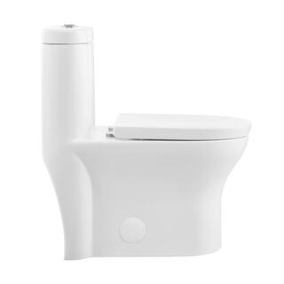 Swiss Madison Monaco 1-Piece 0.81.28 GPF Dual Flush Elongated Toilet in White SM-1T108