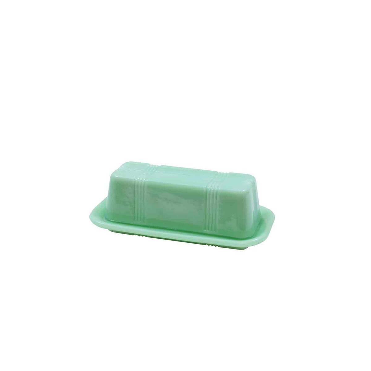 TableCraft Jadeite Glass Collection Butter Dish