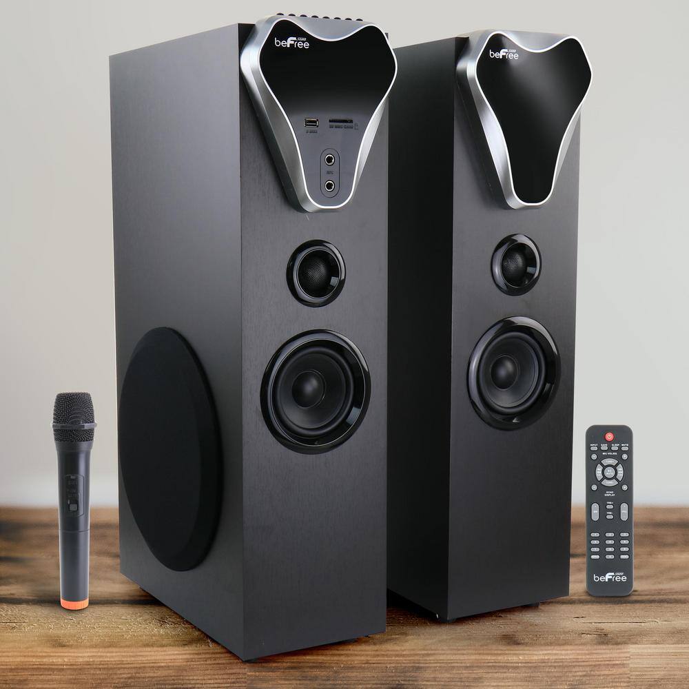 BEFREE SOUND 2.1 Channel Tower Speakers in Black 985116498M