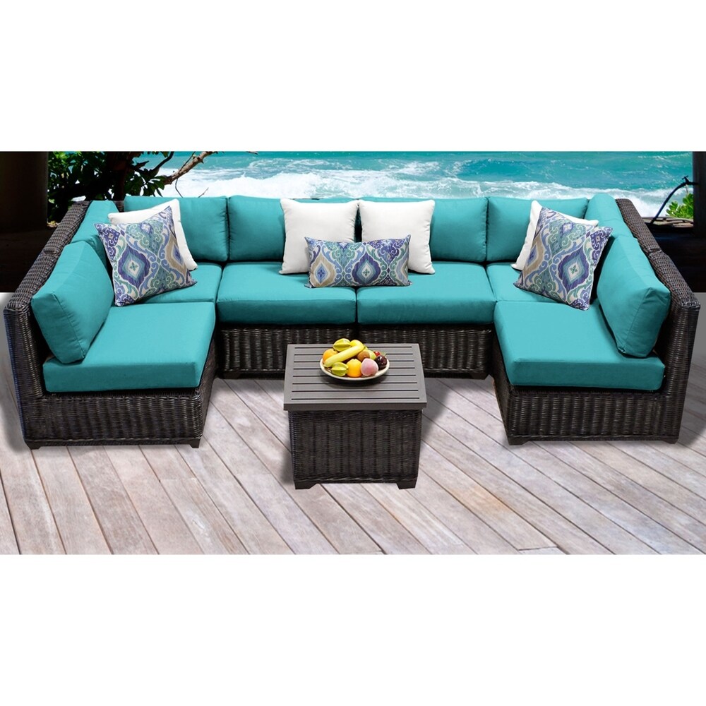 Venice 7 Piece Outdoor Wicker Patio Furniture Set 07d