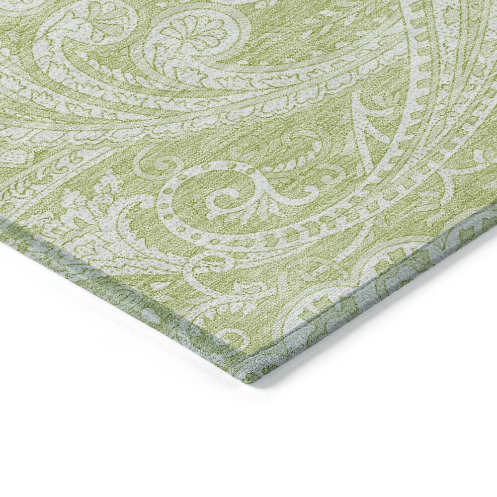 Machine Washable Indoor/ Outdoor Chantille Traditional Paisley Rug