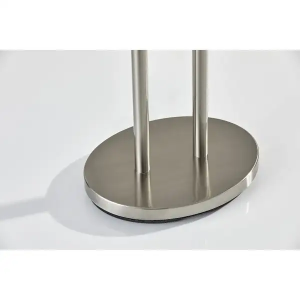 Strick and Bolton Lissie Brushed Steel Double Socket Floor Lamp