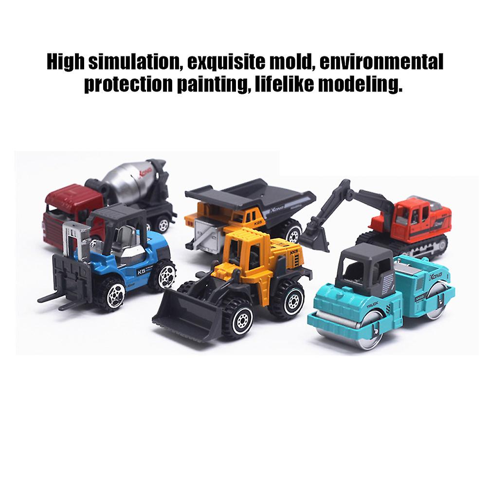 1/64 Mini Alloy Truck Engineering Rc Car Toys Model Set For Children Gift Home Decorationmodern Style