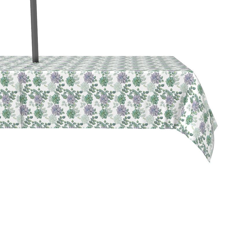 Water Repellent， Outdoor， 100% Polyester， 60x120， Succulents and Tropical Leaves