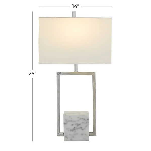 White Marble Modern Table Lamp