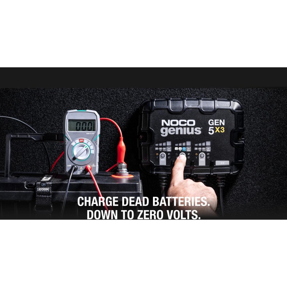 Noco Battery Charger 12V 15A Fully Automatic 3 Bank On Board ;