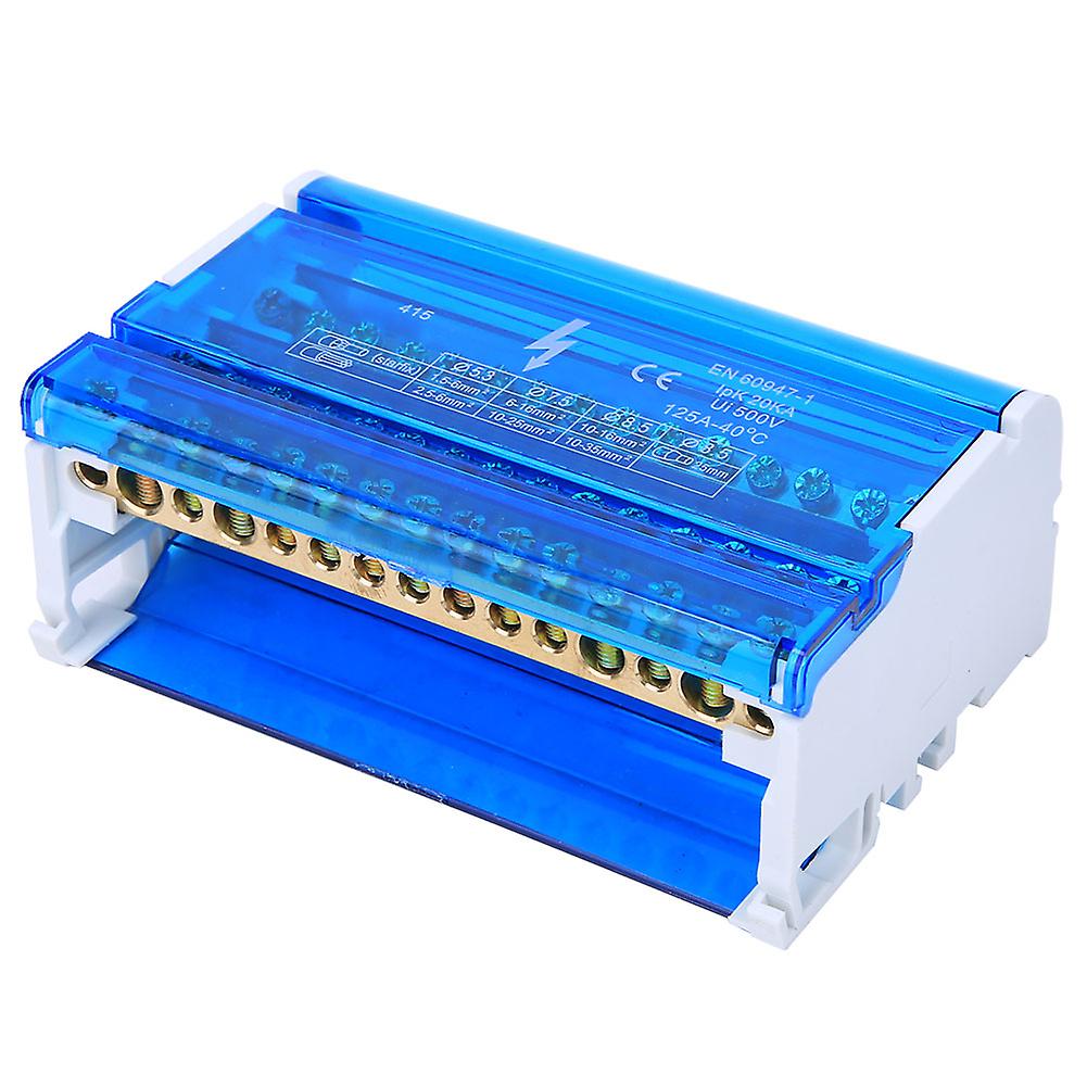 Terminalblock Distribution Box Din Rail 4-level Single Phase With Transparent Dust Cover