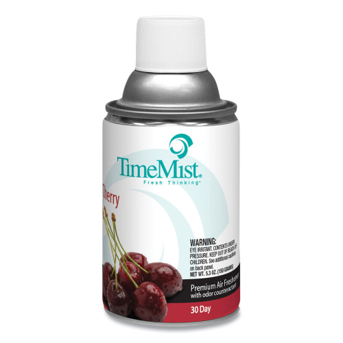 TimeMist Premium Metered Air Freshener Refill， Cherry， 6.6 oz Aerosol Spray， 12/Carton (1042700)